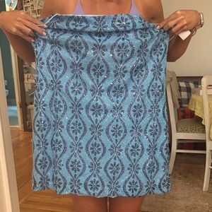 Free people XL blue sequin dress